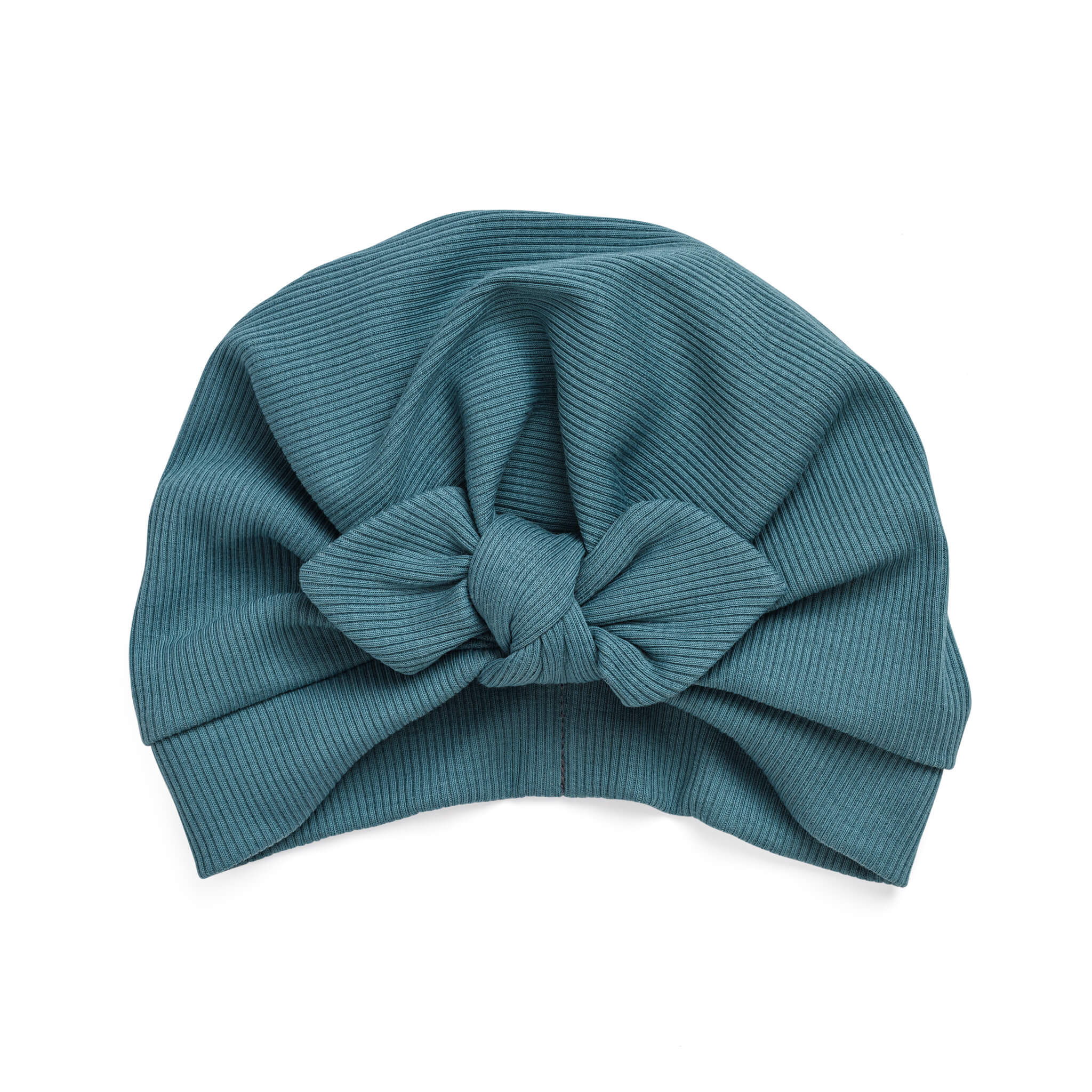 Turban hat with bow - petrol