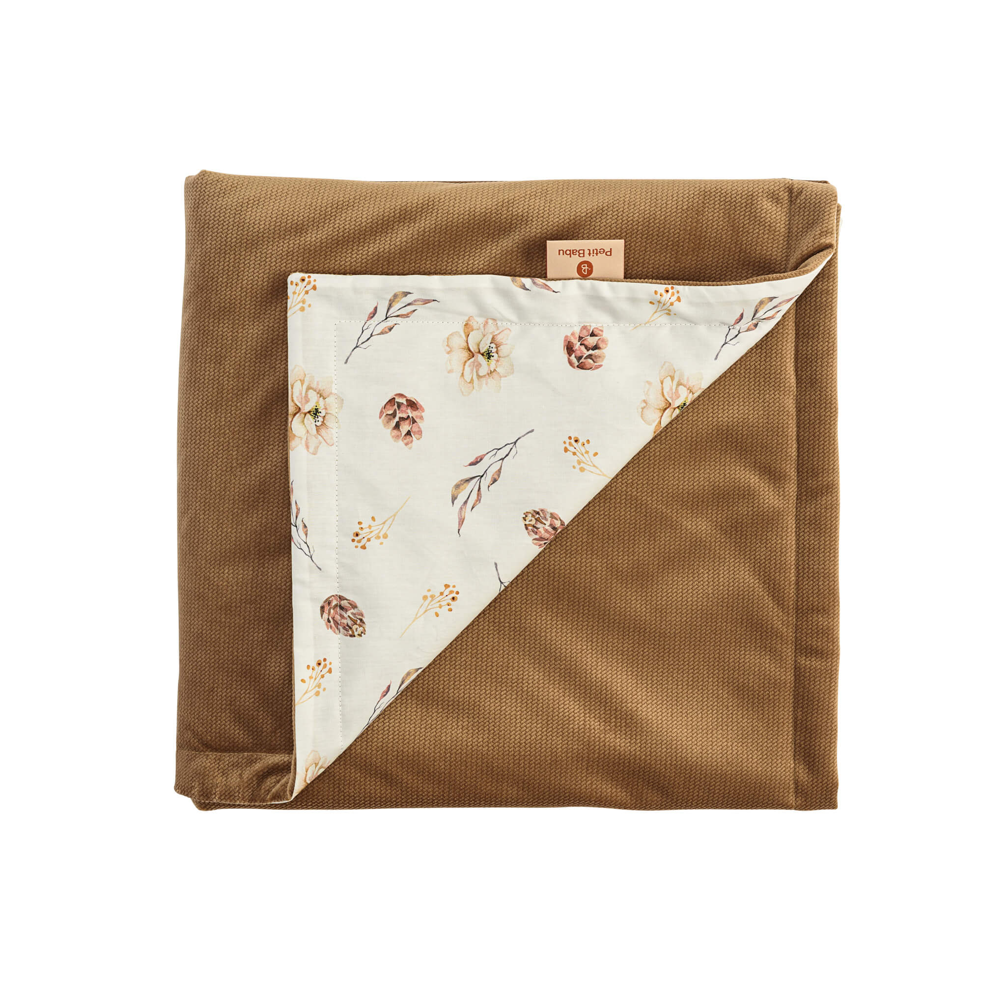 Brown blanket - Winter flowers