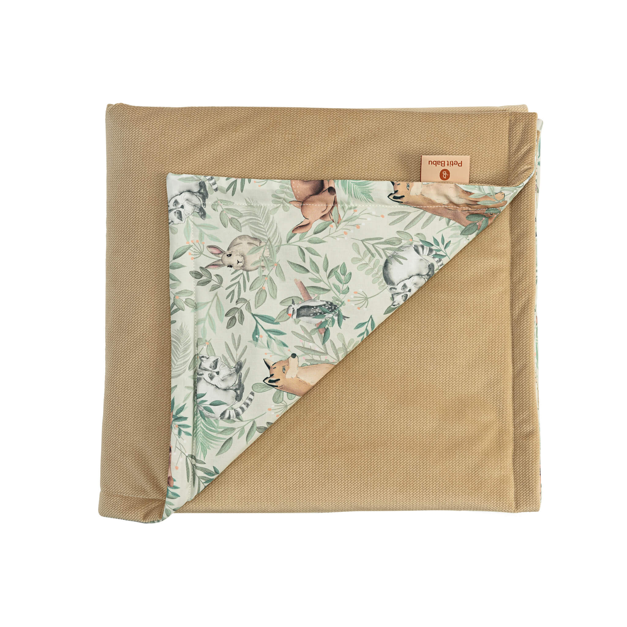 Beige Blanket - Forest Animals