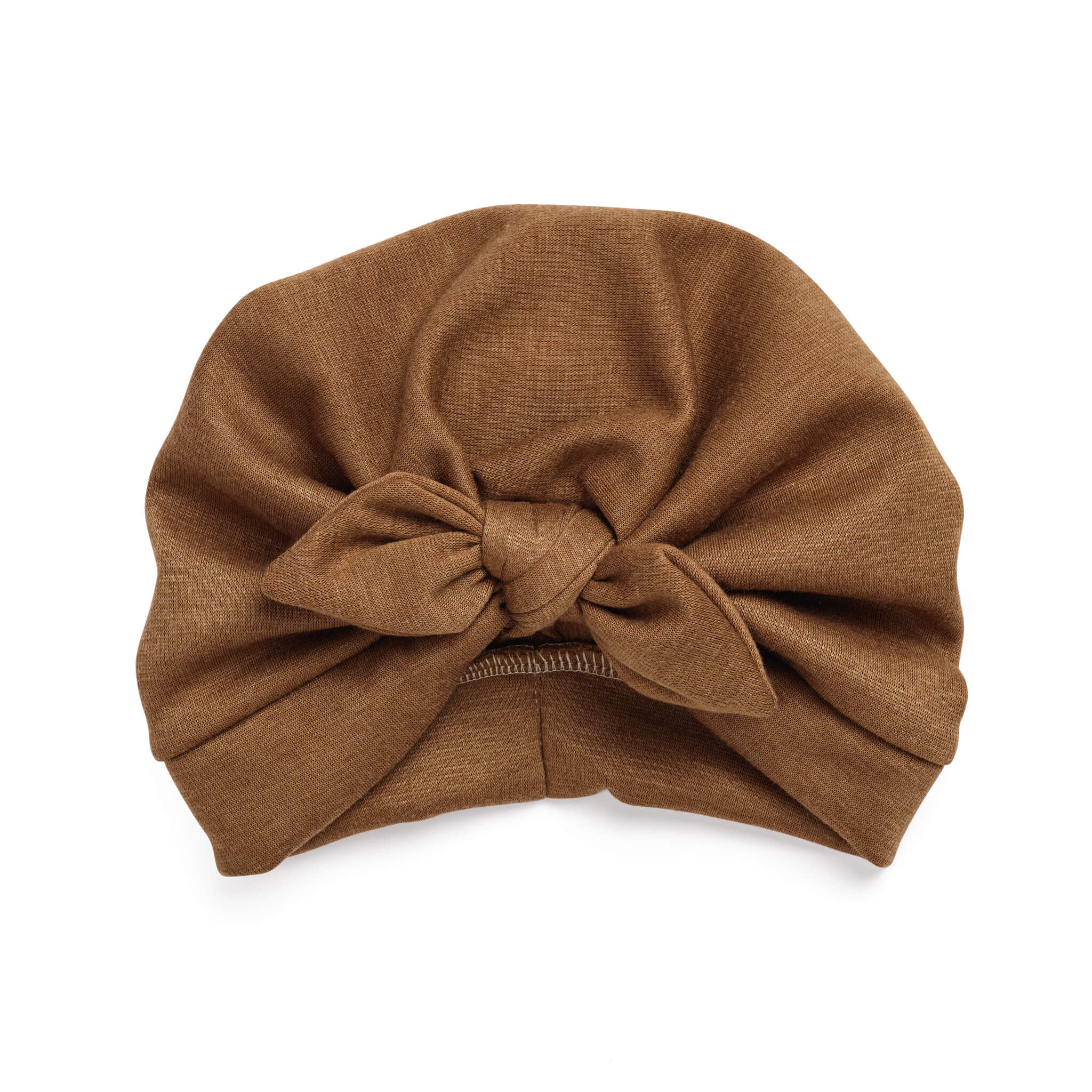 Turban hat with bow - brown