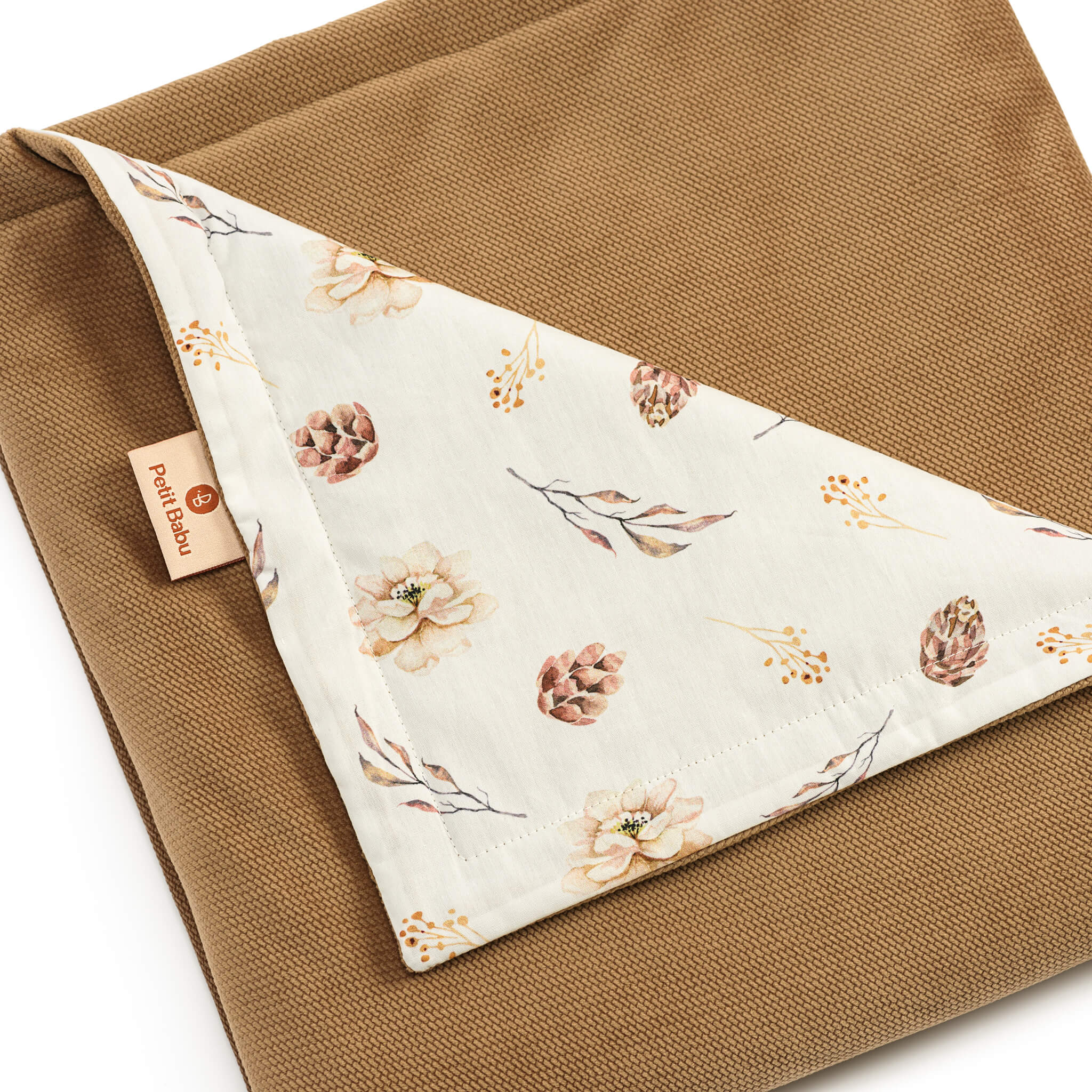 Brown blanket - Winter flowers