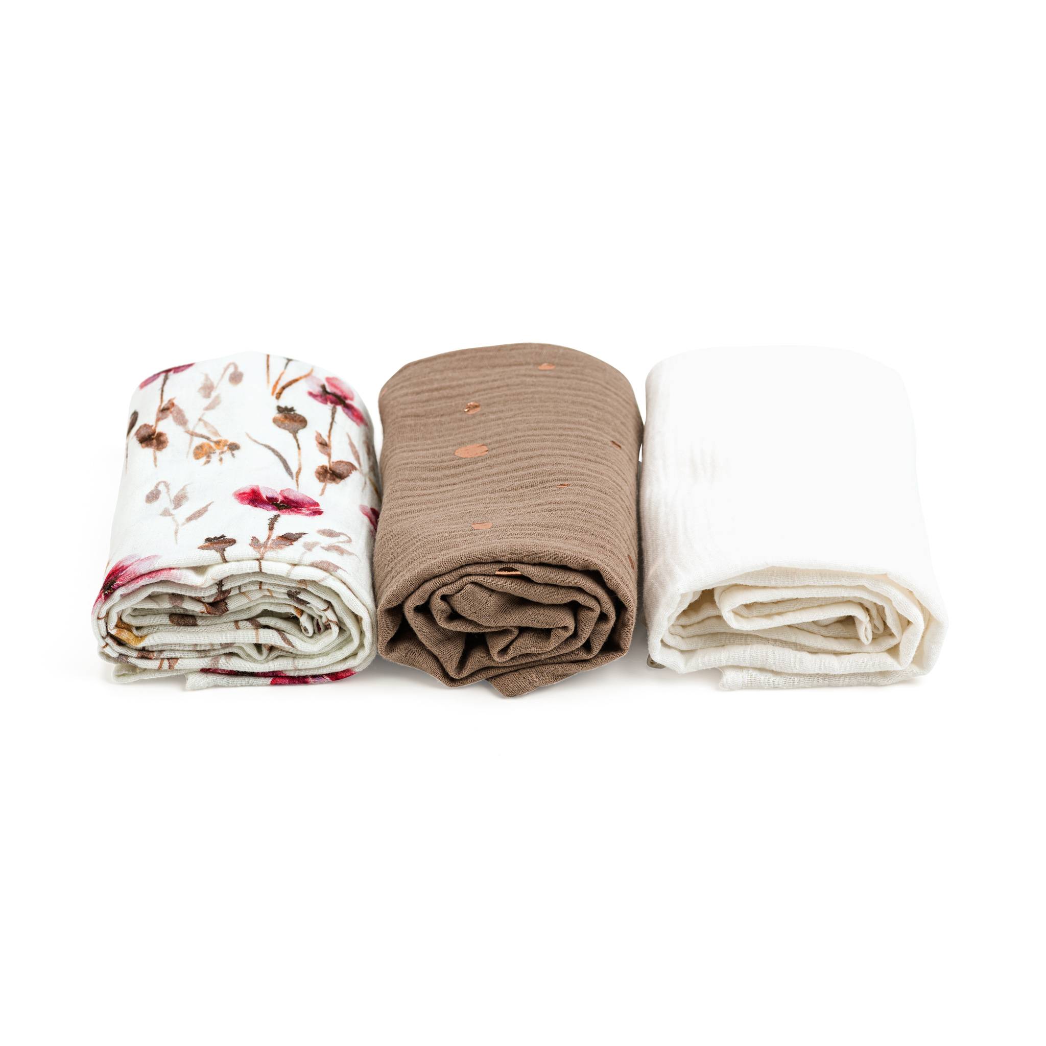 Muslin Cloth 60x60cm - Set of 3 - floral