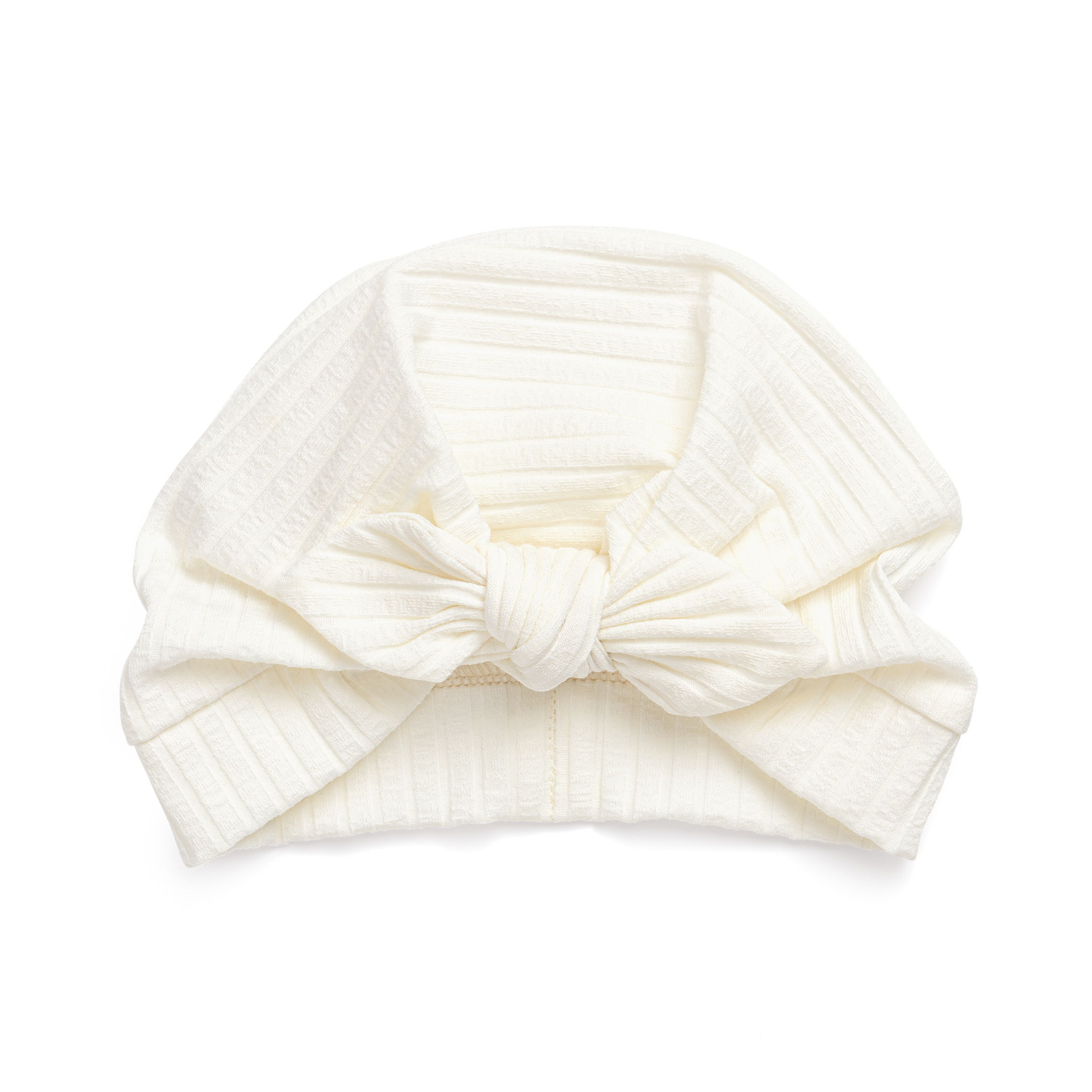 Turban hat with bow - white
