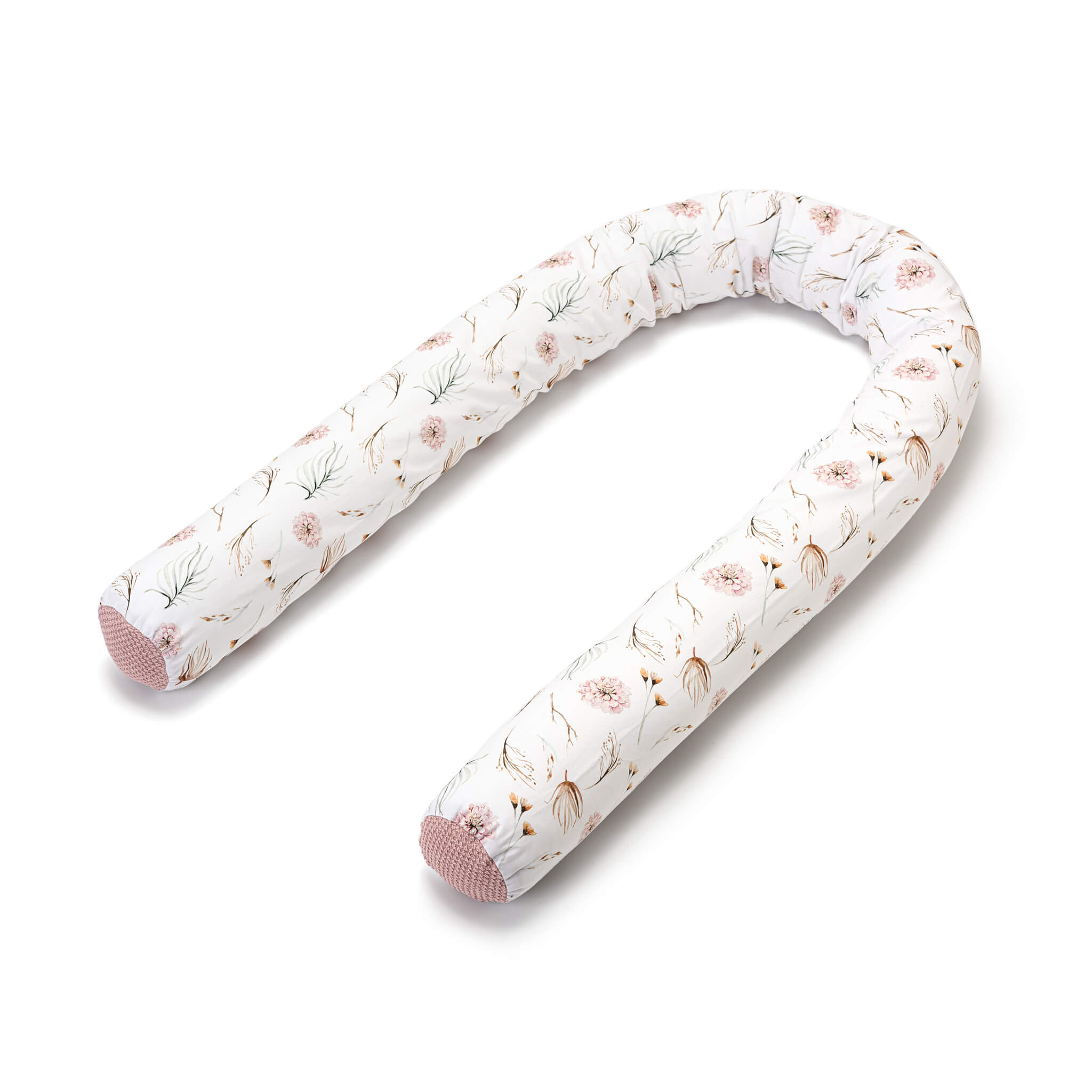 Bed Bumper - Pink flowers