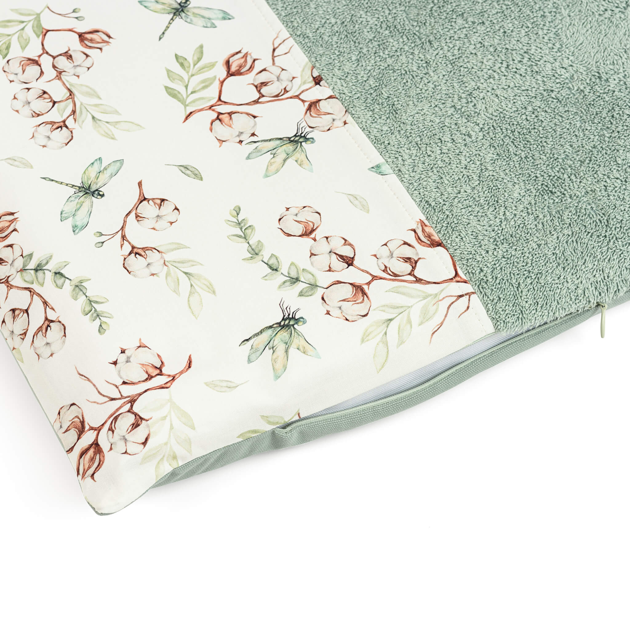 Changing pad with cover - Dragonfly sea green