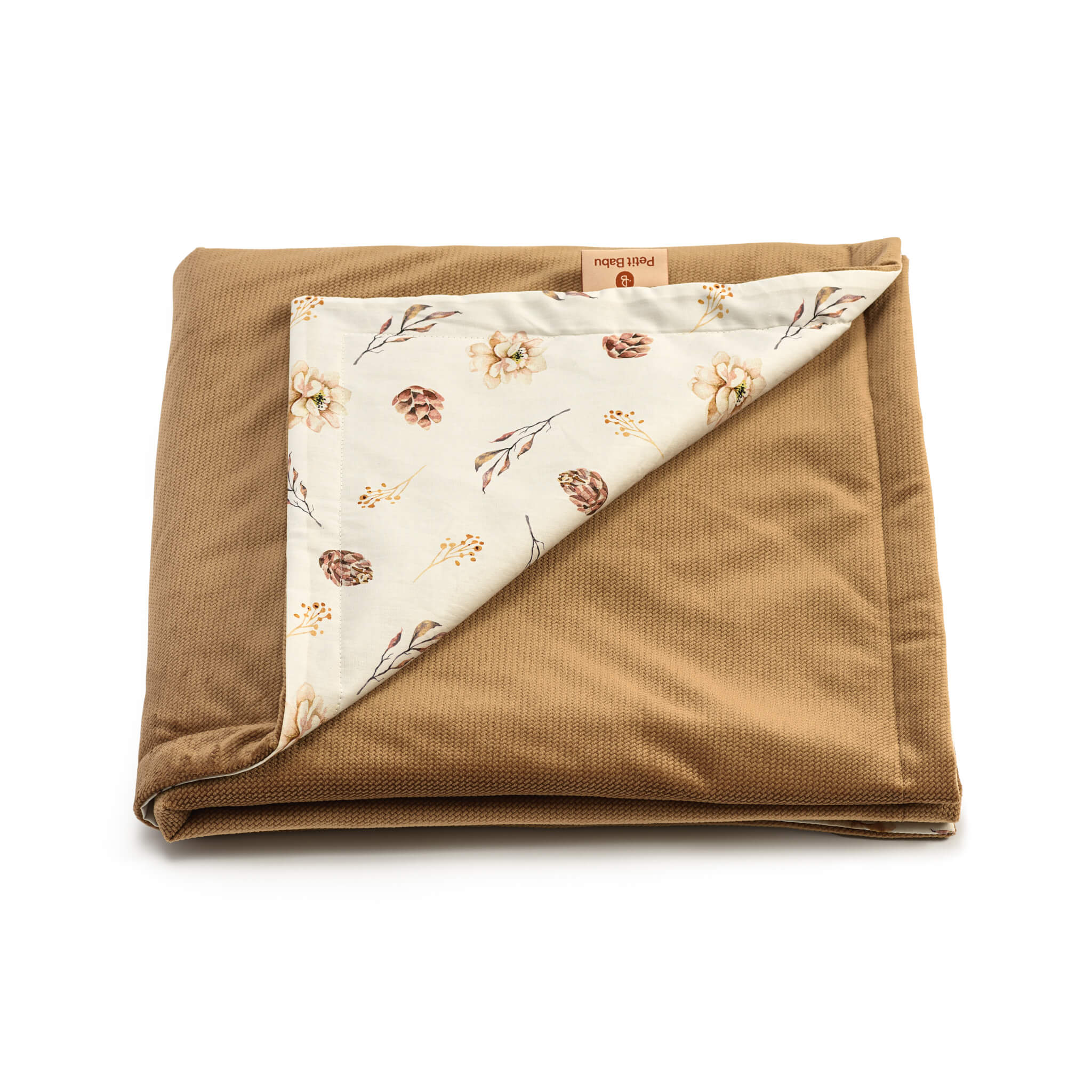 Brown blanket - Winter flowers