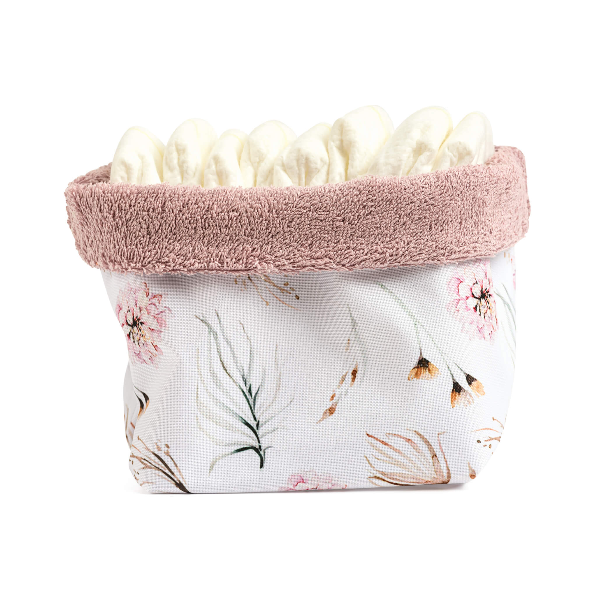 Storage basket - Pink flowers
