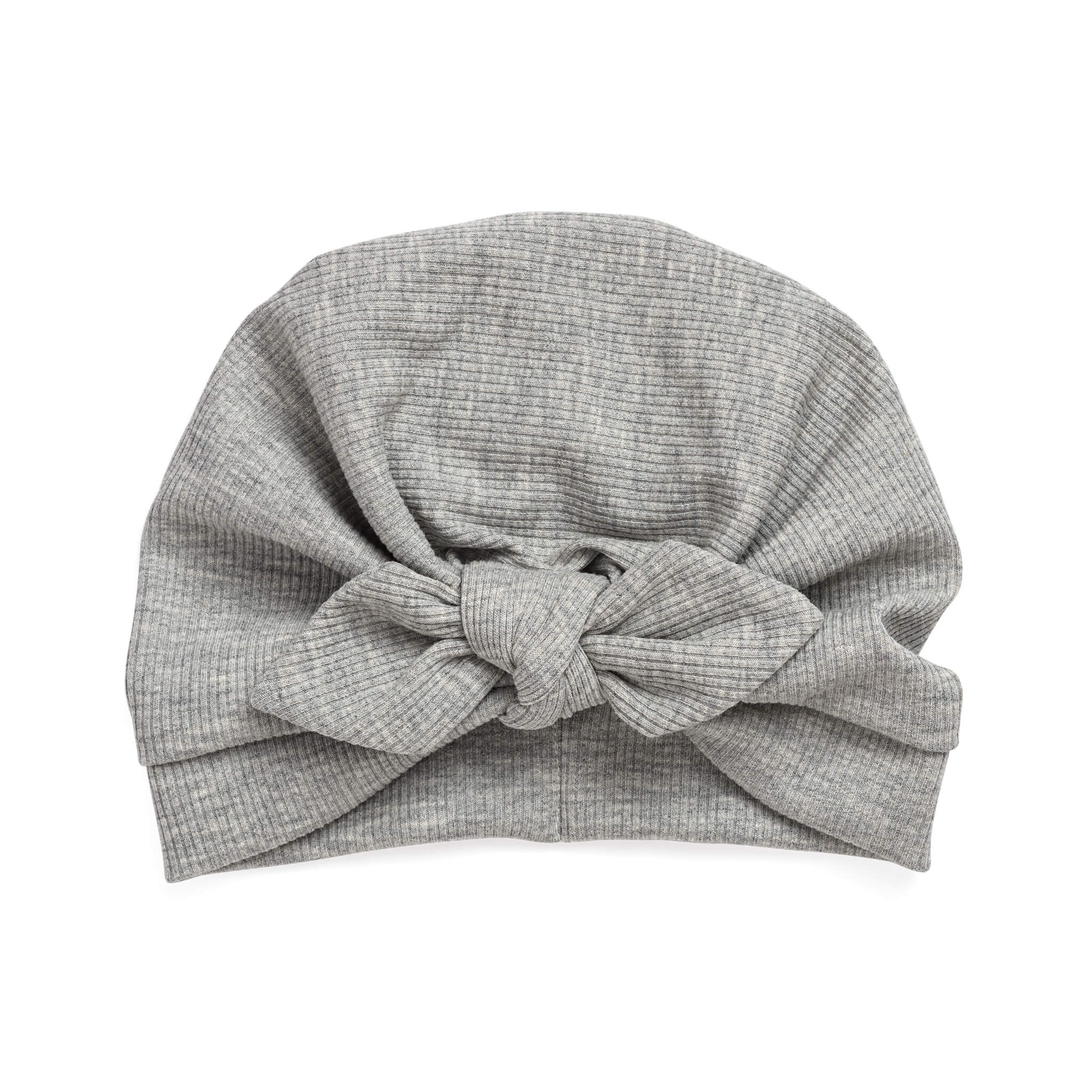 Turban hat with bow - gray