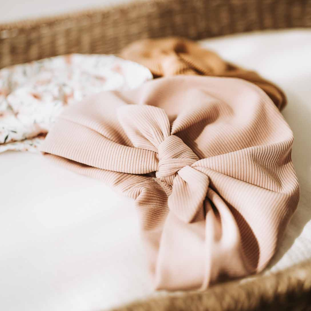 Turban hat with bow - pink