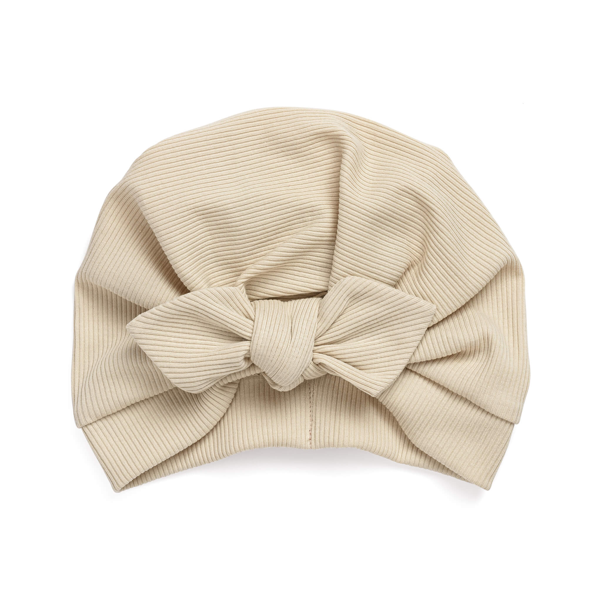 Turban hat with bow - beige